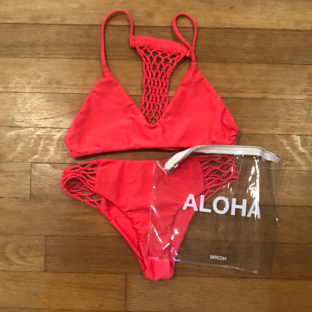 Mikoh Maui Crochet Racerback Top & Cheeky Bottoms